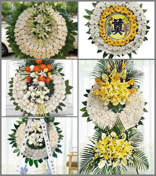 湖北孝感市应城市田店镇叶棚村花圈速递
